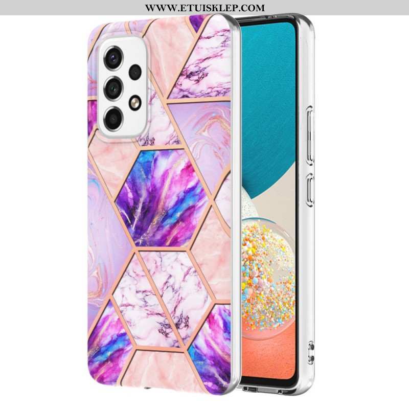 Futerały do Samsung Galaxy M53 5G Błyszczący Geometryczny Marmur